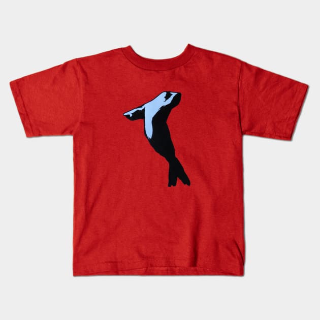 Pointing Seal Kids T-Shirt by AndersHoberg